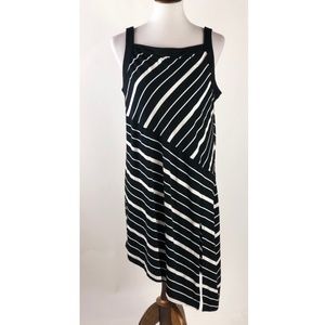 Soma Womens Tunic Large Black Stripes